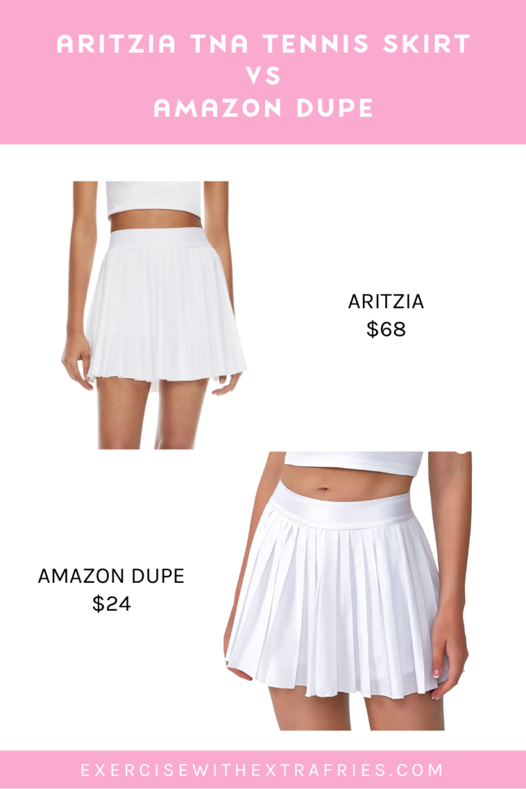 Aritzia TNA Tennis Skirt Dupe Exercise With Extra Fries
